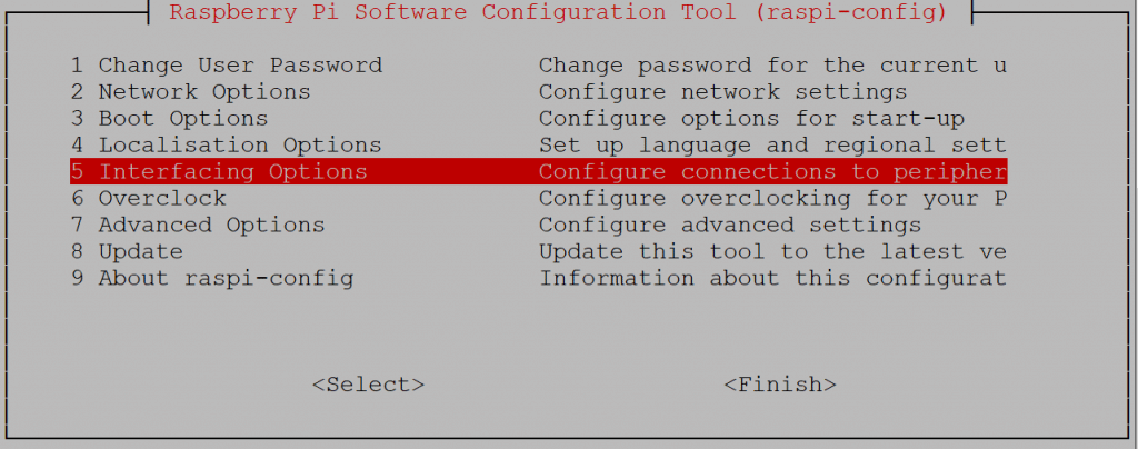 Choice of Interface Settings