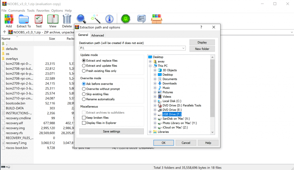 Extract to Micro SD