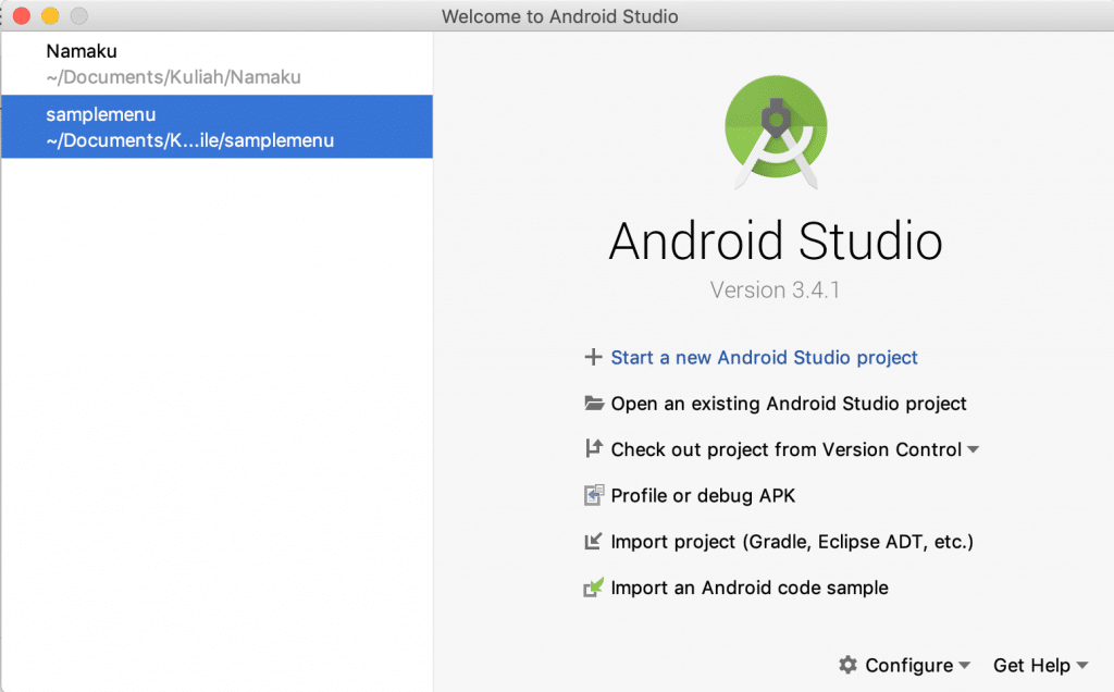 Android Studio Tutorial – Create the First Android Application