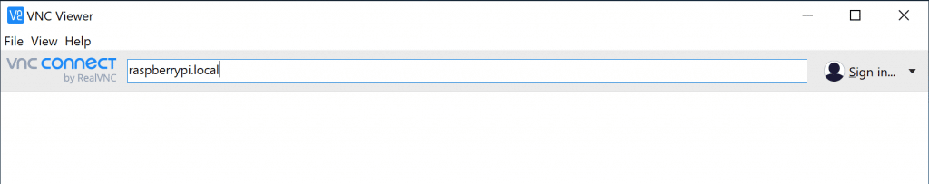 VNC Viewer display